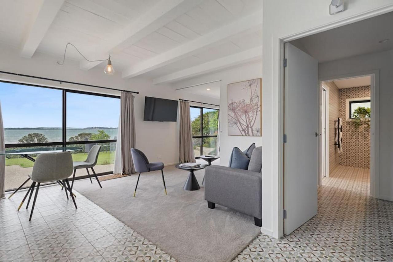 Magnificent Beachfront Mansion - Pool - Fireplace Auckland Luaran gambar